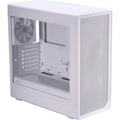 Корпус 1stPlayer AU8-WH-4FE7-14-W Tempered Glass без БЖ White купити в Україні | Telemart фото