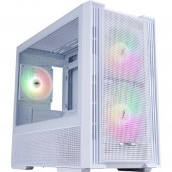 Корпус 1stPlayer AU6-WH-2FA7-14-W-2FA7R-W-1FA7-W Tempered Glass без БП White