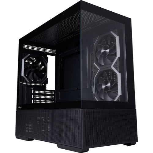 Корпус 1stPlayer CV6-BK-2FAR-2FH7R-1FH7 Tempered Glass без БП Black купить в Украине | Telemart фото