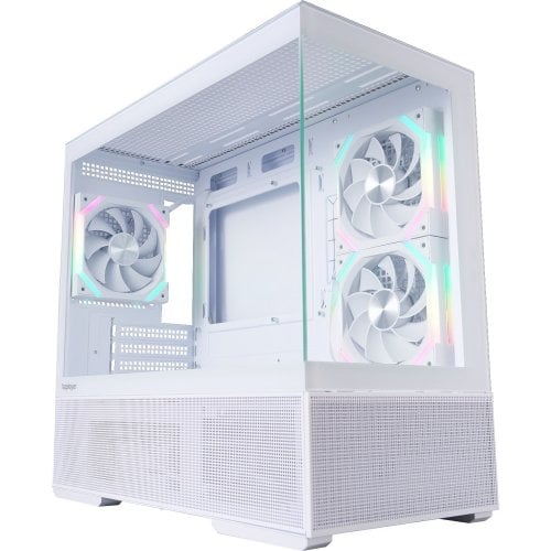 Корпус 1stPlayer CV6-WH-2FAR-W-2FH7R-W-1FH7-W Tempered Glass без БП White купить в Украине | Telemart фото