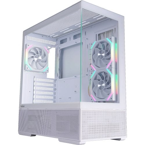 Корпус 1stPlayer CV7-WH-2FAR-W-2FH7R-W-1FH7-W Tempered Glass без БП White купить в Украине | Telemart фото