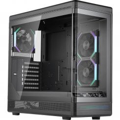 Корпус 1stPlayer PB8-BK-2FH7R-1FH7 Tempered Glass без БЖ Black