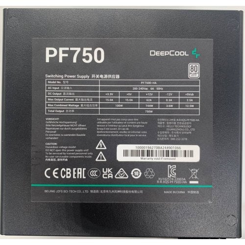 Блок питания Deepcool PF750 750W (R-PF750D-HA0B-EU) (Восстановлено продавцом, 913341) купить в Украине | Telemart фото