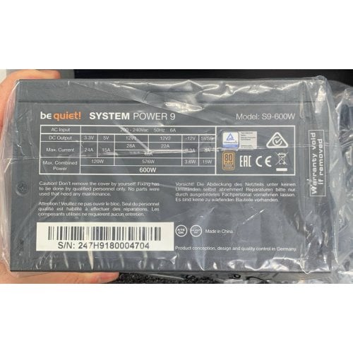 Блок живлення Be Quiet! System Power 9 600W (BN247) (Відновлено продавцем, 913397) купити в Україні | Telemart фото
