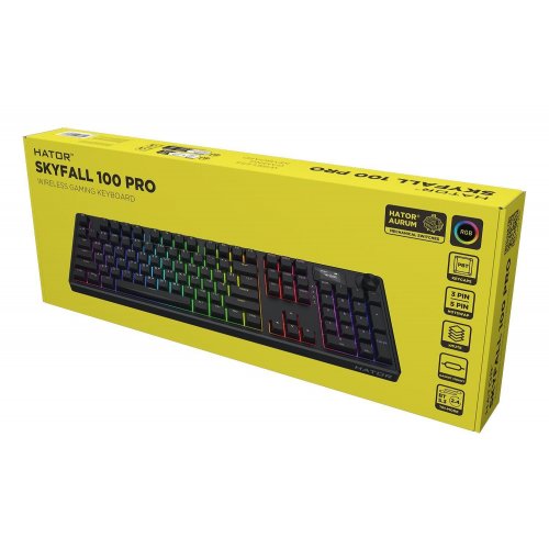 Уцінка клавіатура HATOR Skyfall 100 Pro Aurum Vanila Silent Wireless (HTK4101EU) Black (Розкрита упаковка, 913403) купити в Україні | Telemart фото