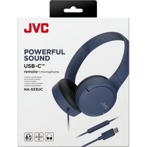 Навушники JVC HA-S33UC (HA-S33UC-A-U) Blue купити в Україні | Telemart фото