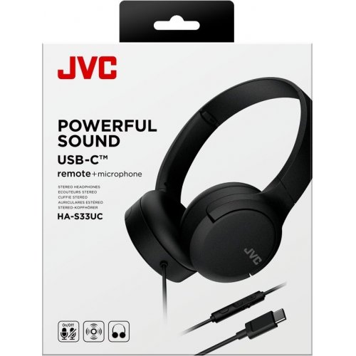 Навушники JVC HA-S33UC (HA-S33UC-B-U) Black купити в Україні | Telemart фото