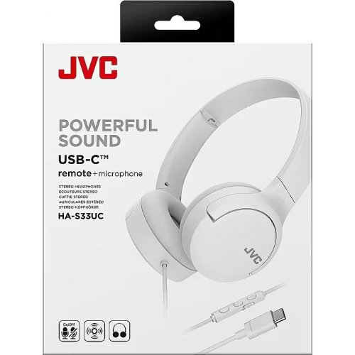 Навушники JVC HA-S33UC (HA-S33UC-W-U) White купити в Україні | Telemart фото