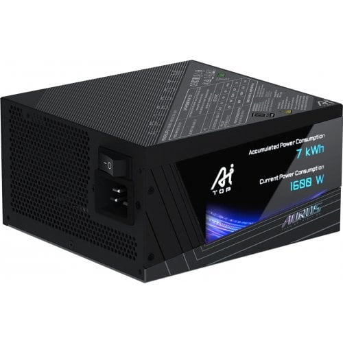 Блок питания Gigabyte AORUS P1600W PCIe 5.1 AI TOP 1600W (GP-AP1600TM PG5 AI TOP) Black купить в Украине | Telemart фото