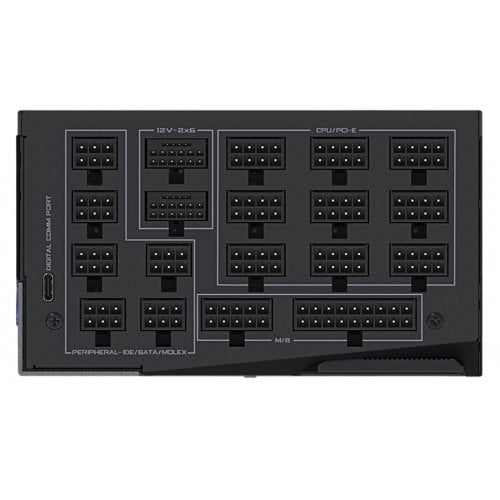 Блок питания Gigabyte AORUS P1600W PCIe 5.1 AI TOP 1600W (GP-AP1600TM PG5 AI TOP) Black купить в Украине | Telemart фото