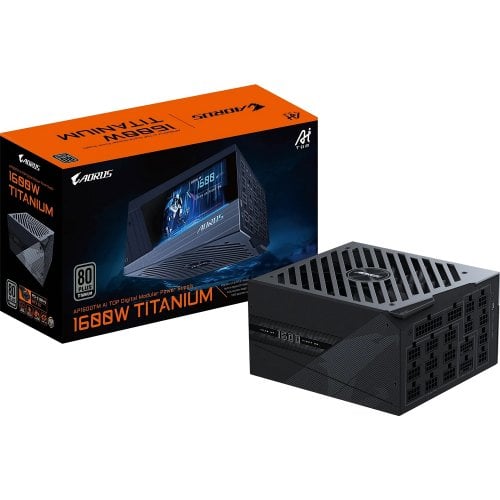 Блок питания Gigabyte AORUS P1600W PCIe 5.1 AI TOP 1600W (GP-AP1600TM PG5 AI TOP) Black купить в Украине | Telemart фото