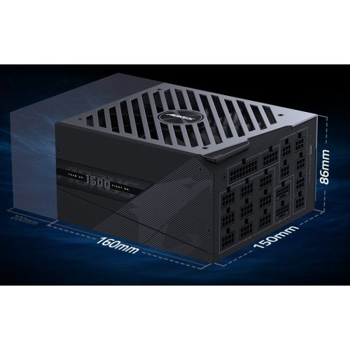 Блок питания Gigabyte AORUS P1600W PCIe 5.1 AI TOP 1600W (GP-AP1600TM PG5 AI TOP) Black купить в Украине | Telemart фото