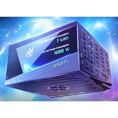 Блок питания Gigabyte AORUS P1600W PCIe 5.1 AI TOP 1600W (GP-AP1600TM PG5 AI TOP) Black купить в Украине | Telemart фото