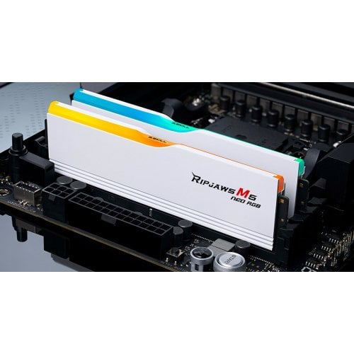 Уцінка озп G.Skill DDR5 32GB (2x16GB) 6000Mhz Ripjaws M5 Neo RGB White (F5-6000J3636F16GX2-RM5NRW) (Розкрита упаковка, 913631) купити в Україні | Telemart фото