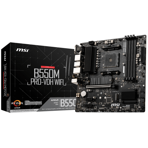 Уценка материнская плата MSI B550M PRO-VDH WIFI (sAM4, AMD B550) (Вскрытая упаковка, 913715) купить в Украине | Telemart фото