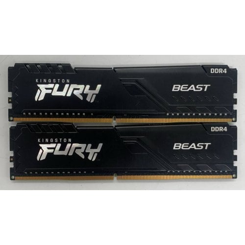 Озу Kingston DDR4 16GB (2x8GB) 3200Mhz FURY Beast Black (KF432C16BBK2/16) (Восстановлено продавцом, 913757) купить в Украине | Telemart фото