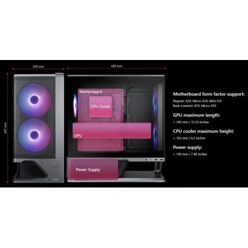 Корпус MSI MPG VIXTA 300R Airflow PZ без БП Black купить в Украине | Telemart фото