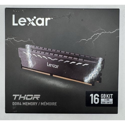 Озу Lexar DDR4 16GB (2x8GB) 3200Mhz Thor Dark Grey (LD4BU008G-R3200GDXG) (Восстановлено продавцом, 913874) купить в Украине | Telemart фото