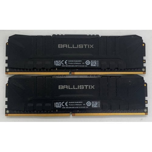 Озп Crucial DDR4 16GB (2x8GB) 3000Mhz Ballistix Black (BL2K8G30C15U4B) (Відновлено продавцем, 913876) купити в Україні | Telemart фото