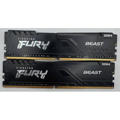 Озу Kingston DDR4 32GB (2x16GB) 3200Mhz FURY Beast Black (KF432C16BB1K2/32) (Восстановлено продавцом, 913893) купить в Украине | Telemart фото