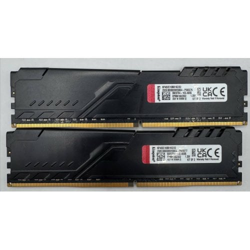Озу Kingston DDR4 32GB (2x16GB) 3200Mhz FURY Beast Black (KF432C16BB1K2/32) (Восстановлено продавцом, 913893) купить в Украине | Telemart фото