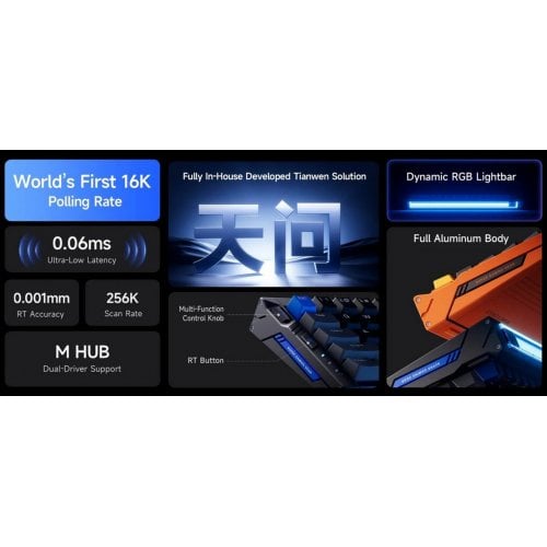 Уцінка клавіатура MCHOSE Ace 68 Turbo RGB Mount Tai Magnetic Switch GT (MC-ACE68TURBO-8) Berry Red (Пошкоджено пакування, 913908) купити в Україні | Telemart фото