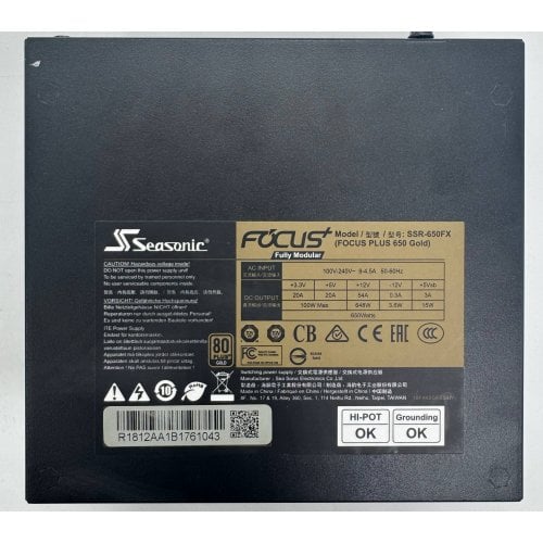 Блок питания Seasonic Focus GX-650W Gold (SSR-650FX) (Восстановлено продавцом, 913932) купить в Украине | Telemart фото
