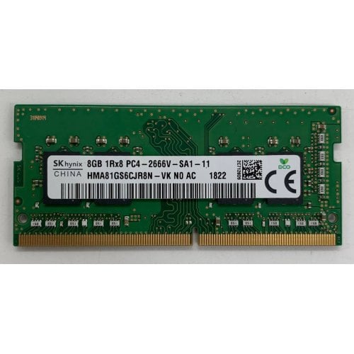 Озп Hynix SODIMM DDR4 8GB 2666Mhz (HMA81GS6CJR8N-VK) (Відновлено продавцем, 913999) купити в Україні | Telemart фото