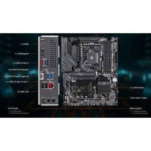 Материнская плата Gigabyte B550 X GAMING (sAM4, AMD B550) купить в Украине | Telemart фото