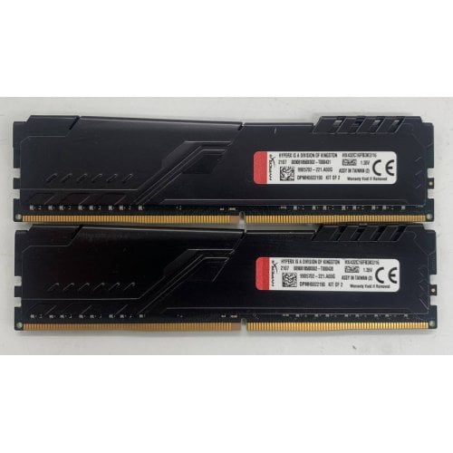 Озу HyperX DDR4 16GB (2x8GB) 3200Mhz Fury Black (HX432C16FB3K2/16) (Восстановлено продавцом, 914158) купить в Украине | Telemart фото