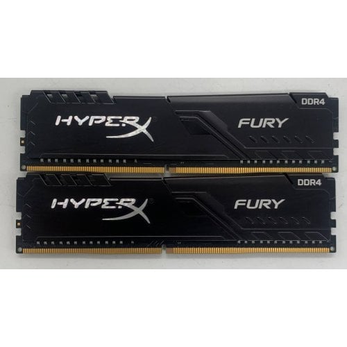 Озу HyperX DDR4 16GB (2x8GB) 3200Mhz Fury Black (HX432C16FB3K2/16) (Восстановлено продавцом, 914158) купить в Украине | Telemart фото