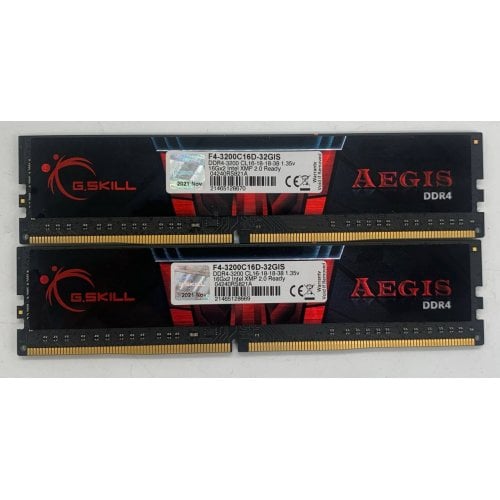 Озу G.Skill DDR4 32GB (2x16GB) 3200Mhz Aegis (F4-3200C16D-32GIS) (Восстановлено продавцом, 914159) купить в Украине | Telemart фото
