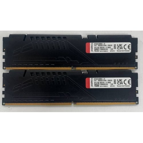 Озп Kingston DDR5 32GB (2x16GB) 6000Mhz FURY Beast Black (KF560C40BBK2-32) (Відновлено продавцем, 914375) купити в Україні | Telemart фото