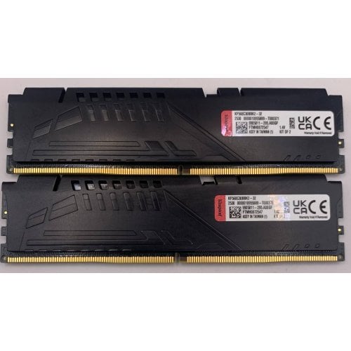 Озп Kingston DDR5 32GB (2x16GB) 6000Mhz FURY Beast Black (KF560C30BBK2-32) (Відновлено продавцем, 914379) купити в Україні | Telemart фото