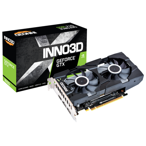 Видеокарта Inno3D GeForce GTX 1650 Twin X2 OC 4096MB (N16502-04D5X-1510VA25) (Восстановлено продавцом, 914391) купить в Украине | Telemart фото