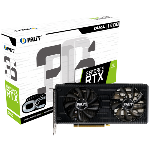 Відеокарта Palit GeForce RTX 3060 Dual OC 12288MB (NE63060T19K9-190AD) (Відновлено продавцем, 914393) купити в Україні | Telemart фото