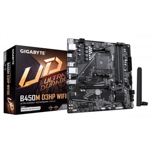 Материнская плата Gigabyte B450M D3HP WIFI6E (sAM4, AMD B450) купить в Украине | Telemart фото
