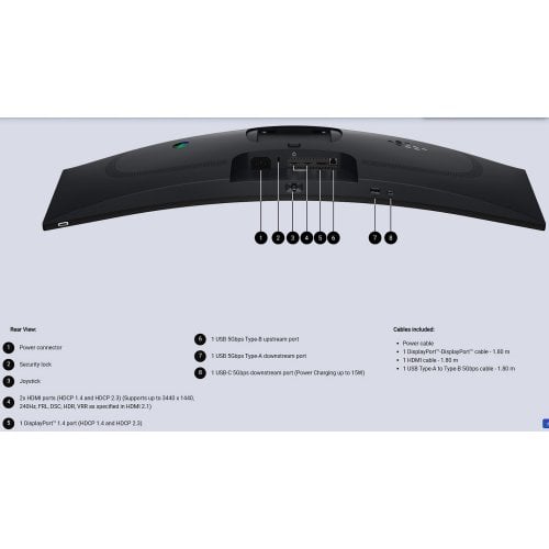 Монітор Dell 34" Alienware AW3426DWM (210-BWPZ) Black купити в Україні | Telemart фото