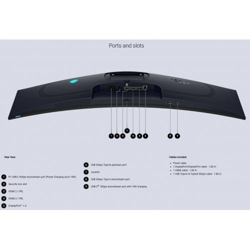 Монітор Dell 34" Alienware AW3426DW (210-BWFN) Black купити в Україні | Telemart фото