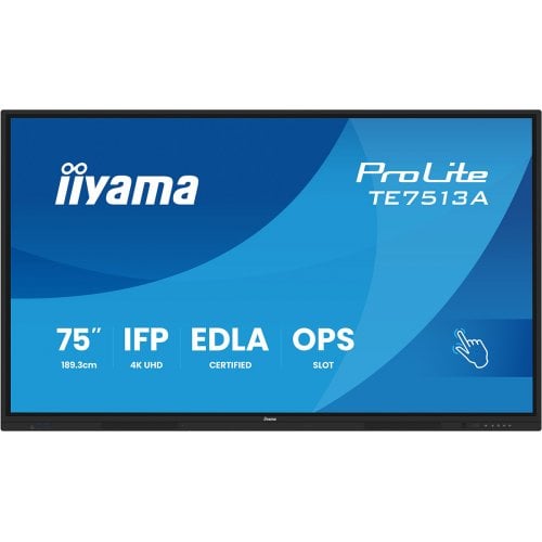 Інформаційна панель Iiyama 75" ProLite TE7513A-B3AG Black купити в Україні | Telemart фото