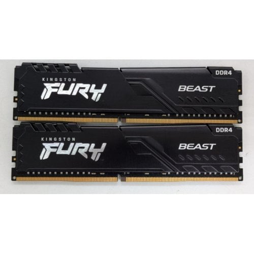 Озу Kingston DDR4 64GB (2x32GB) 3200Mhz FURY Beast Black (KF432C16BBK2/64) (Восстановлено продавцом, 914737) купить в Украине | Telemart фото