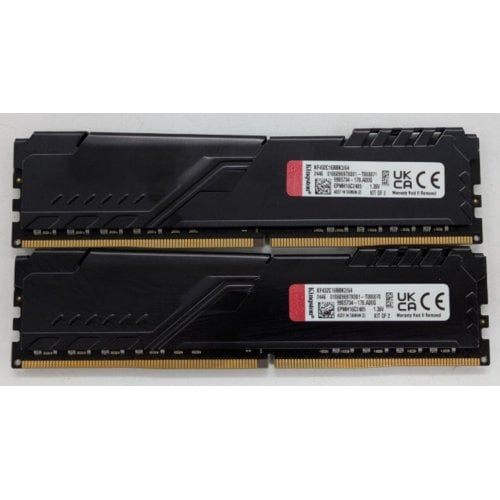 Озу Kingston DDR4 64GB (2x32GB) 3200Mhz FURY Beast Black (KF432C16BBK2/64) (Восстановлено продавцом, 914737) купить в Украине | Telemart фото