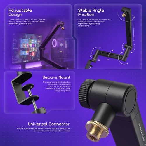 Стойка-пантограф Proove Gaming Jax (PMJX00010001) Black купить в Украине | Telemart фото