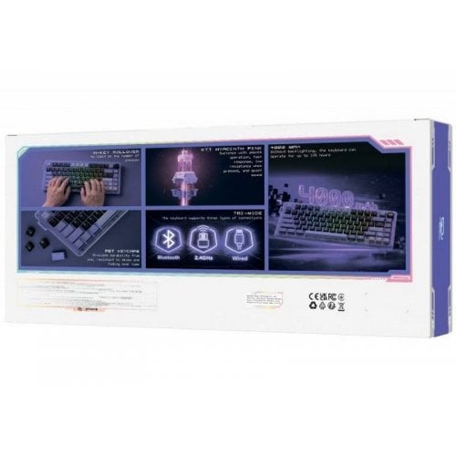 Клавиатура Proove Gaming T-Racer RGB KTT Hyacinth Pink Wireless (WKTR00022414) Black/Purple купить в Украине | Telemart фото