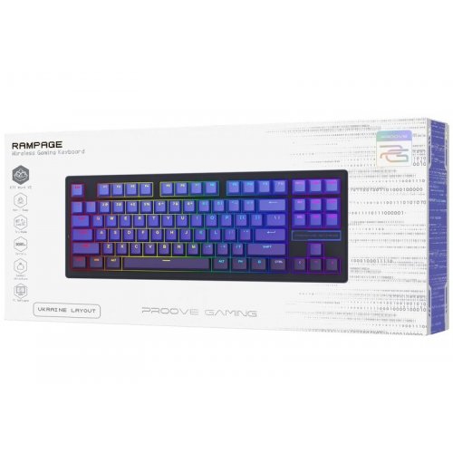 Клавиатура Proove Gaming Rampage RGB KTT Mint V2 Wireless (WKRM00022418) Black/Purple купить в Украине | Telemart фото