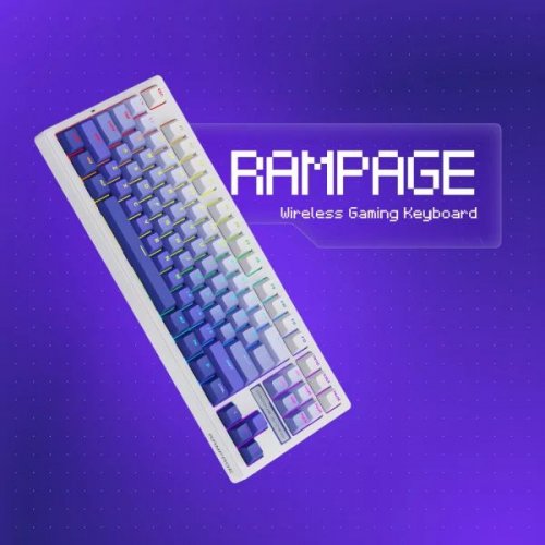 Клавиатура Proove Gaming Rampage RGB KTT Mint V2 Wireless (WKRM00022419) White/Purple купить в Украине | Telemart фото