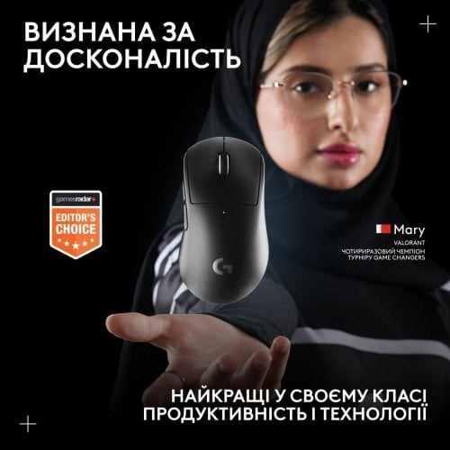 Уценка мышка Logitech G Pro X Superlight 2 Dex Lightspeed Wireless (910-007357) Black (Вскрытая упаковка, 914788) купить в Украине | Telemart фото