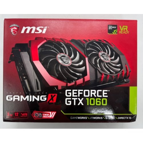Видеокарта MSI GeForce GTX 1060 Gaming X 3072MB (GTX 1060 GAMING X 3G) (Восстановлено продавцом, 914796) купить в Украине | Telemart фото