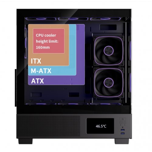 Корпус FPMAX Diamond E1 Nova без БП Black купить в Украине | Telemart фото