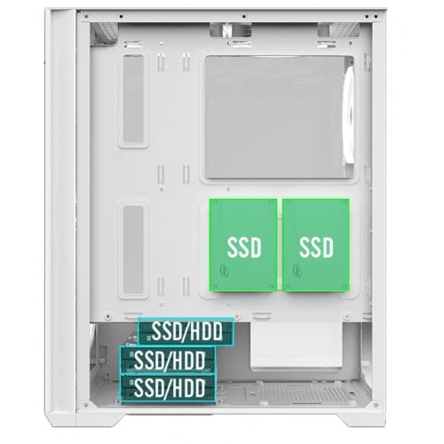 Корпус FPMAX Airpower G5 H712 без БЖ White купити в Україні | Telemart фото